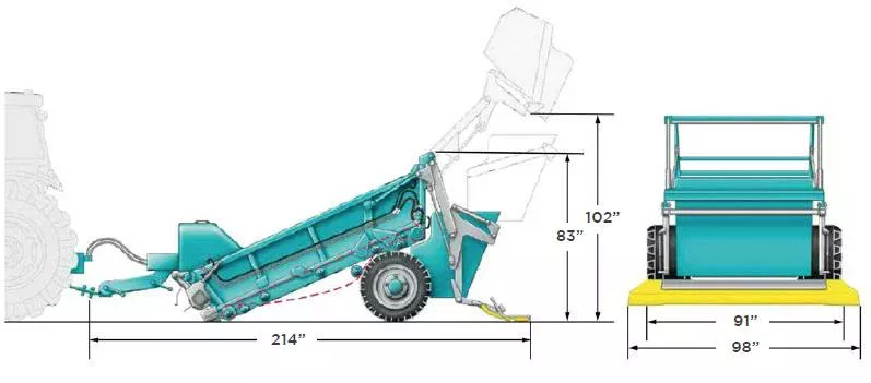 BeachTech 2000 beach cleaner dimensions