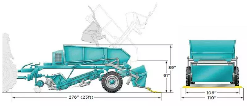 Drawing with measurements of the BeachTech 3000